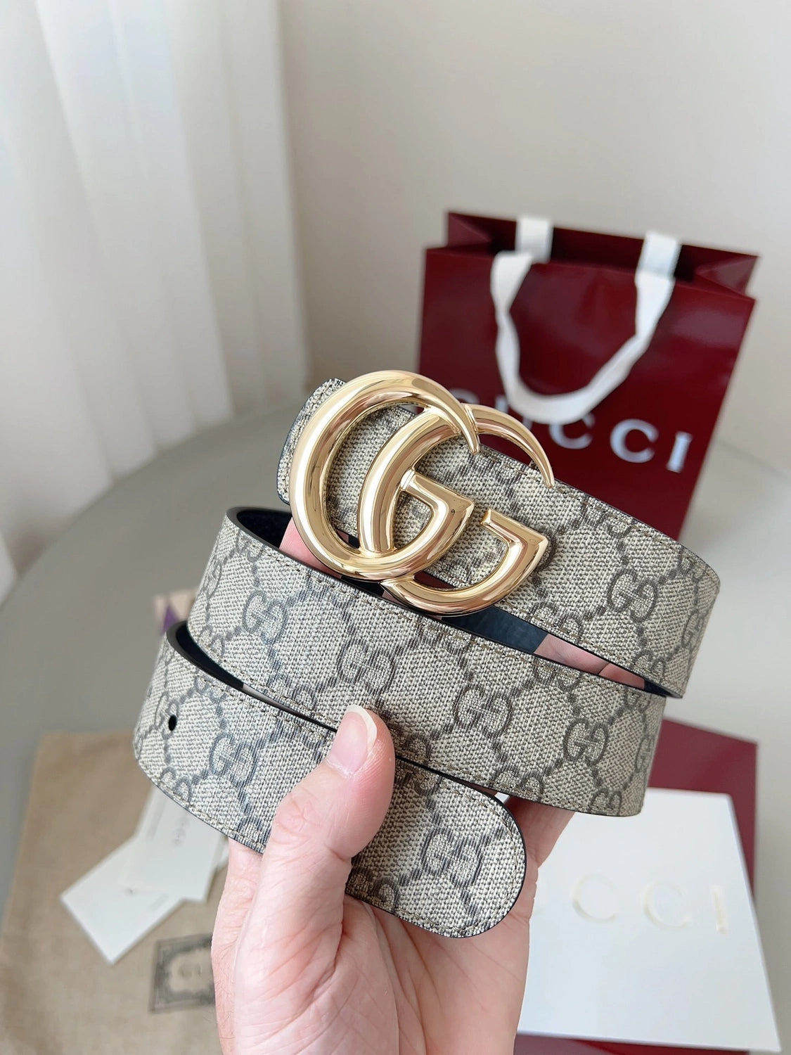 Gucci GG Marmont Belt with GG Buckle - Hình 7