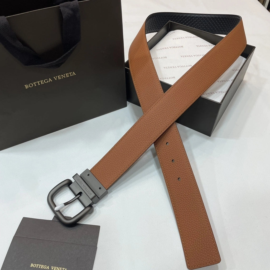 Bottega Veneta Premium Reversible Leather Belt - Hình 7
