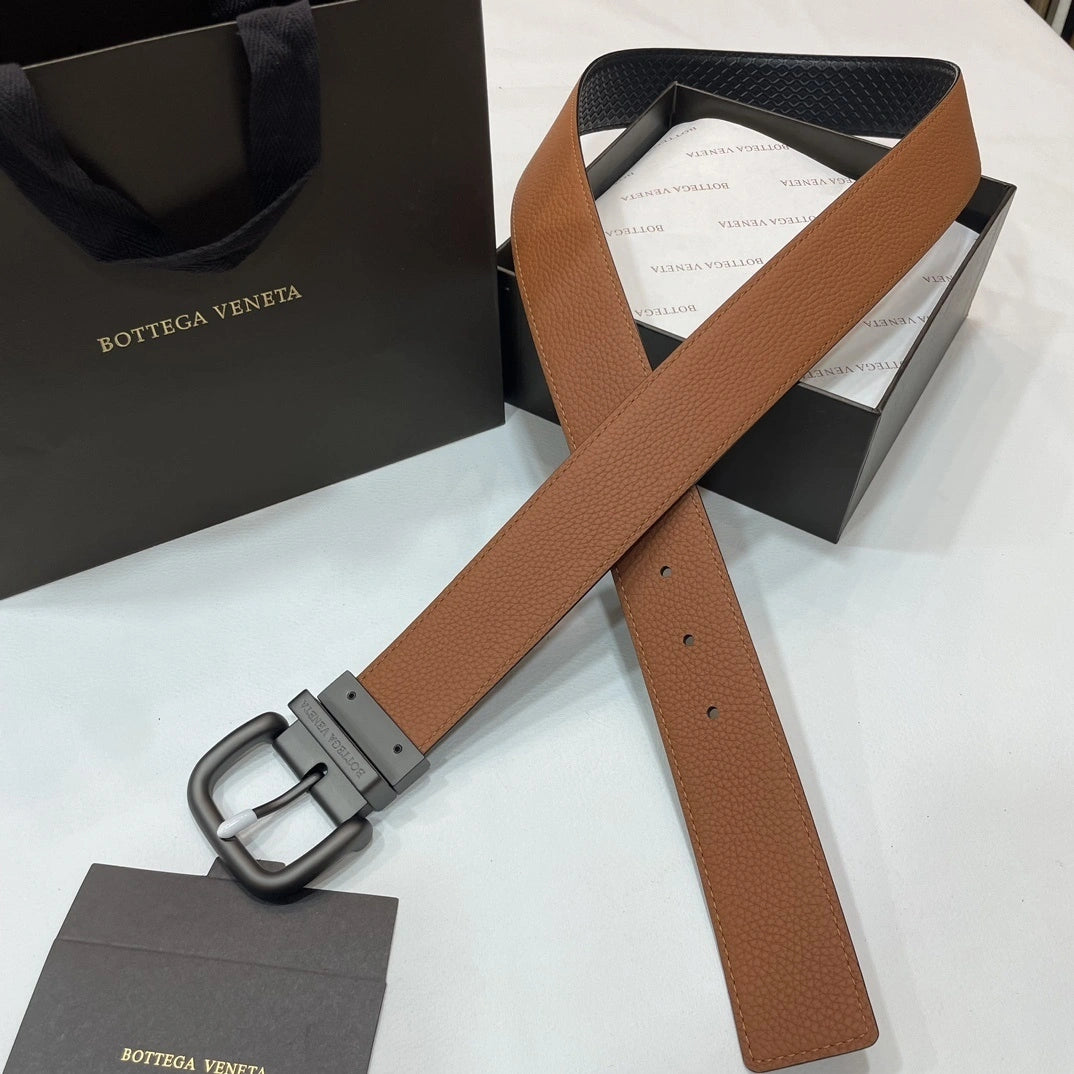 Bottega Veneta Premium Reversible Leather Belt - Hình 7