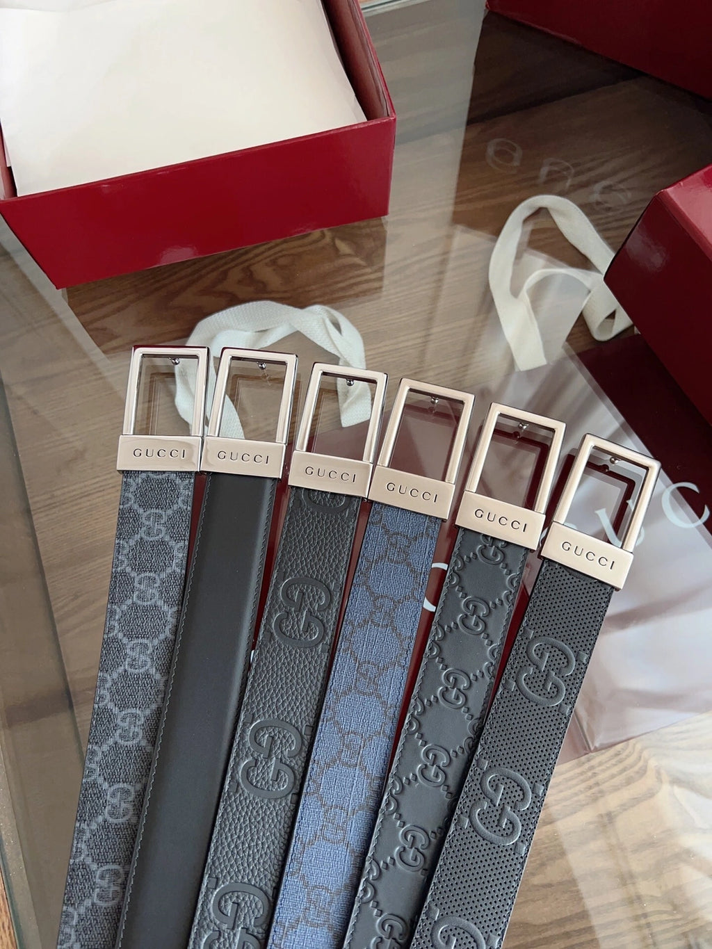 Gucci Embossed Leather Belt Premium Quality - Hình 8