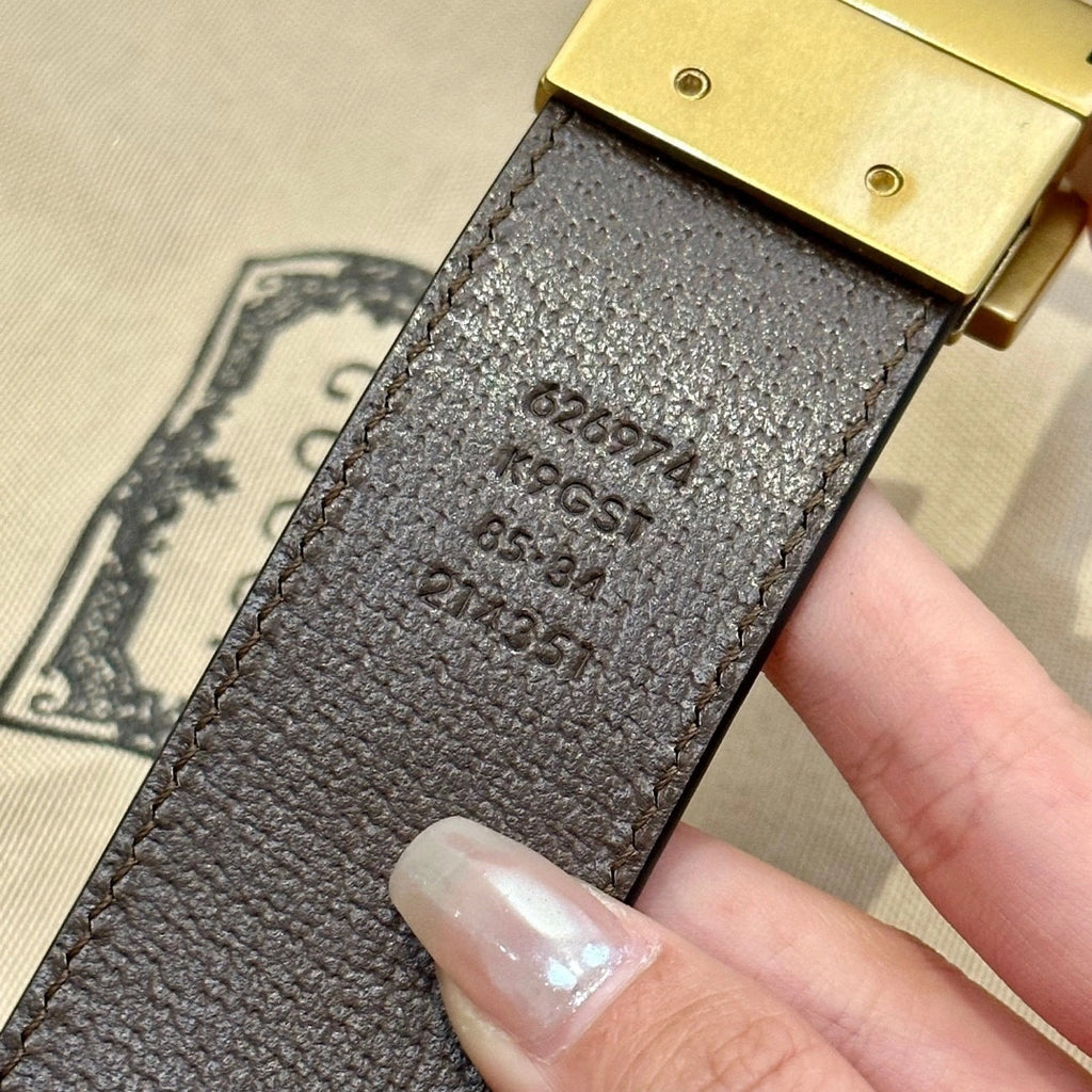 Premium Designer Belt with Iconic Monogram Pattern - Hình 8
