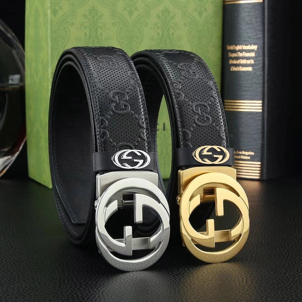 Premium Leather Belt with Classic Buckle - Hình 7