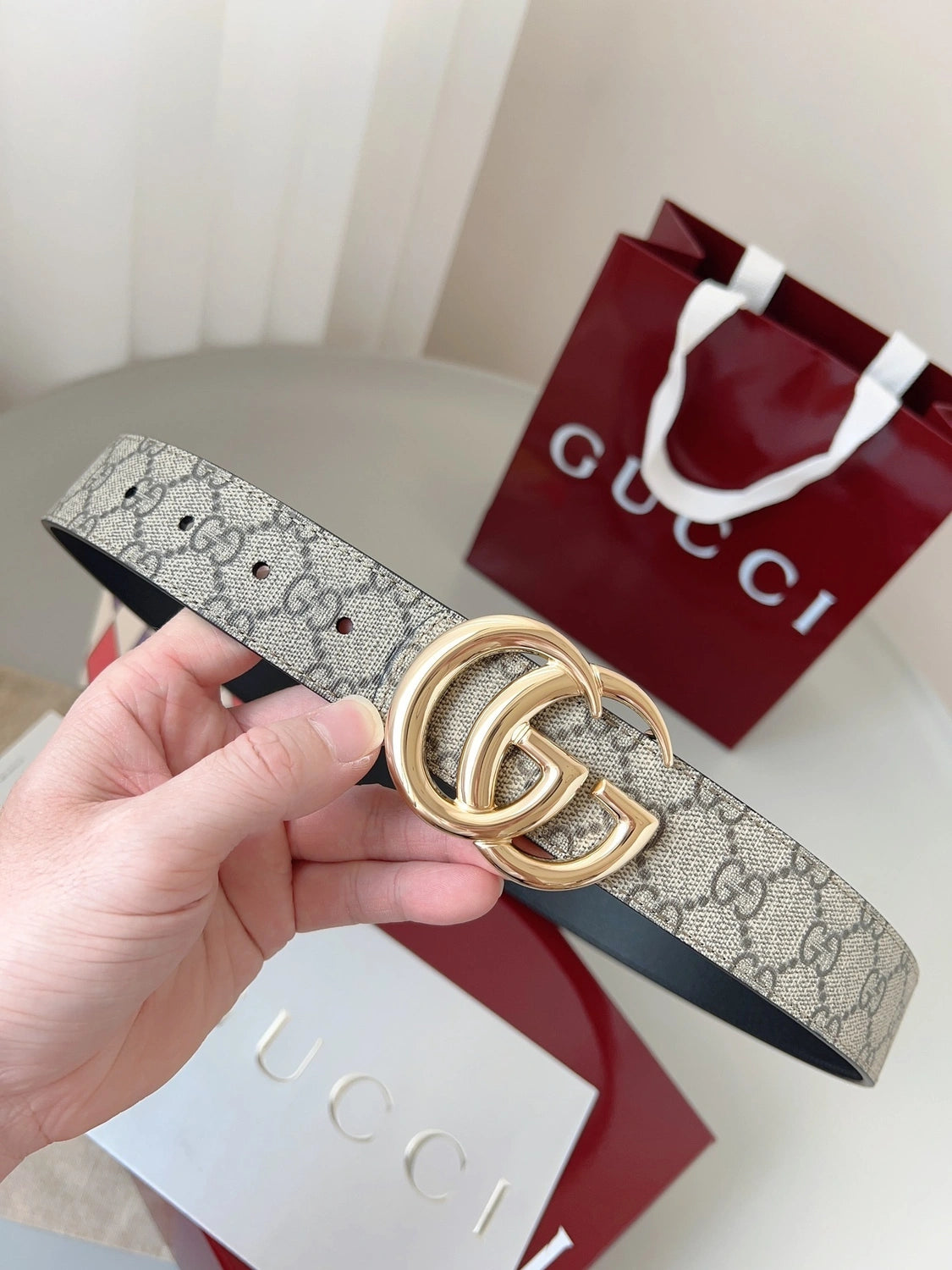 Gucci GG Marmont Belt with GG Buckle - Hình 8