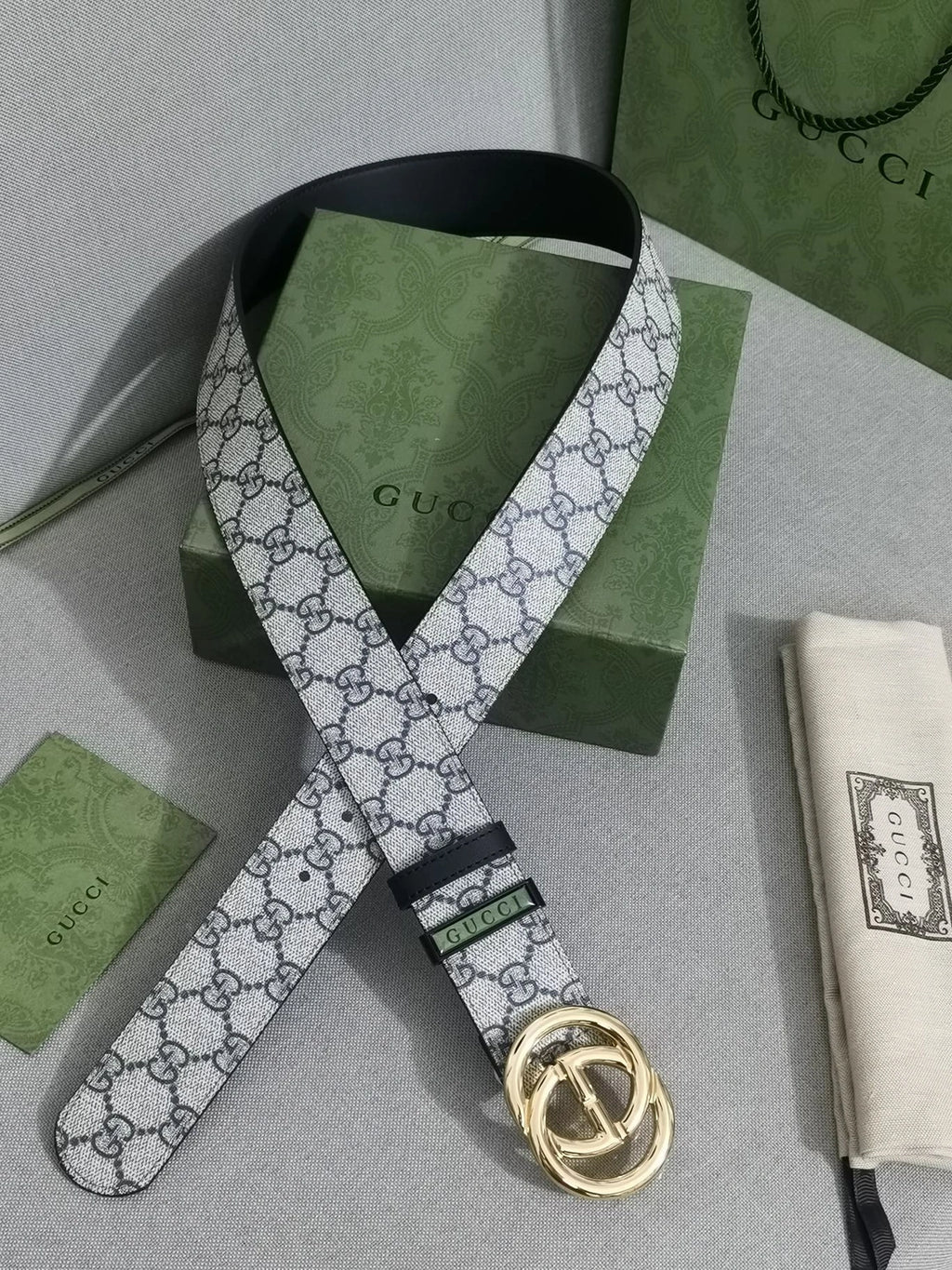 Gucci Premium Belt with GG Buckle - Hình 8