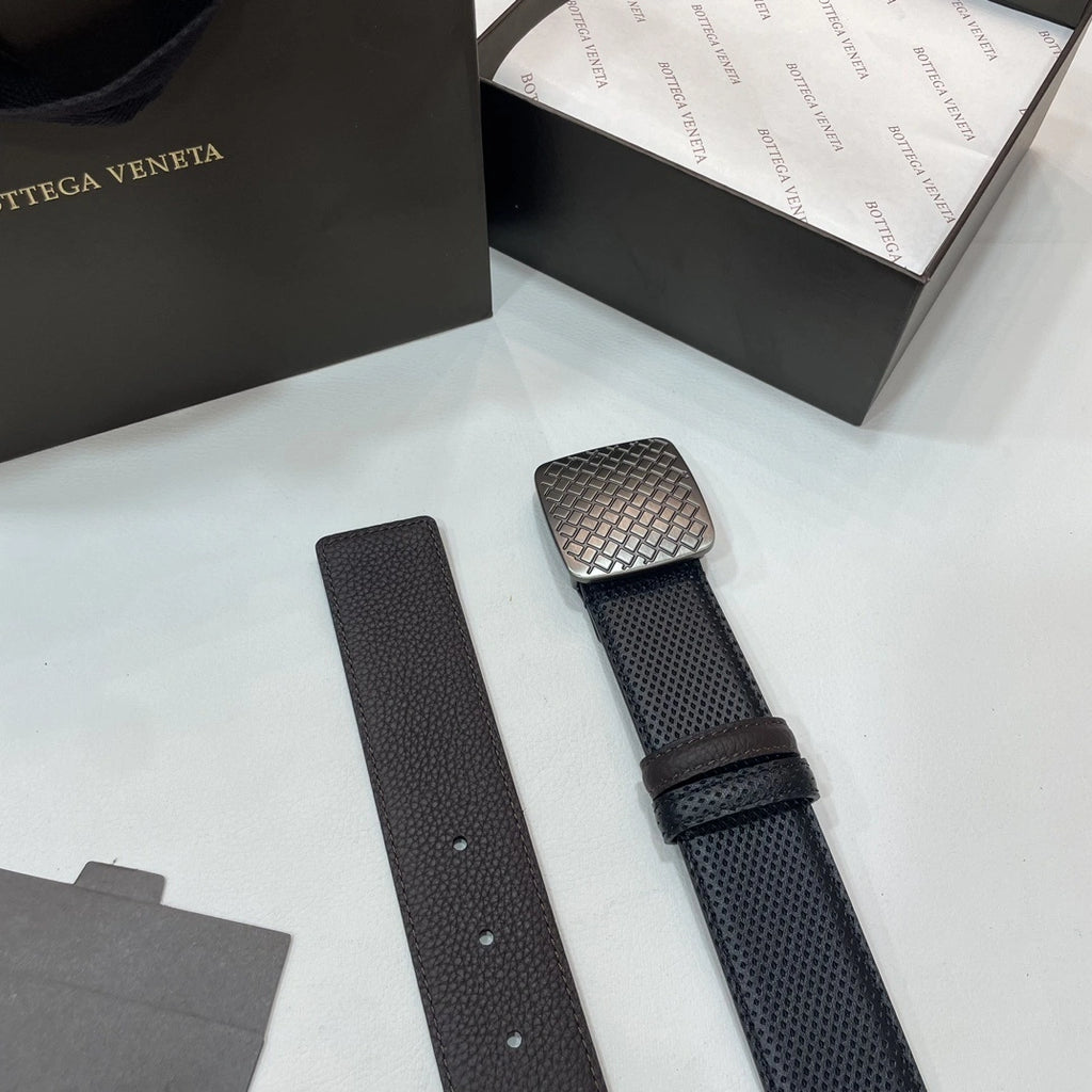 Premium Woven Leather Belt with Metal Buckle - Hình 8