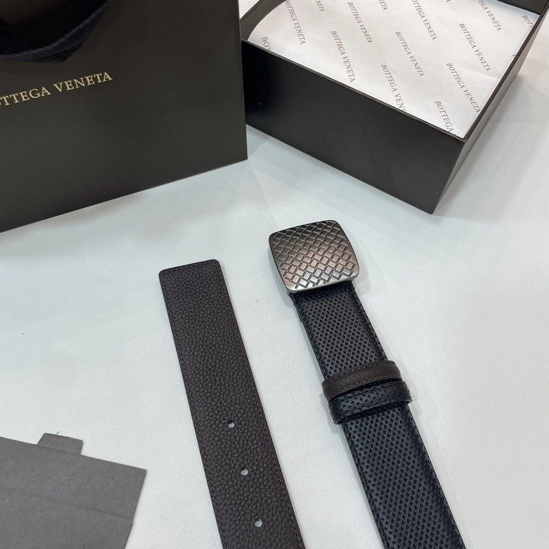 Premium Woven Leather Belt with Metal Buckle - Hình 8