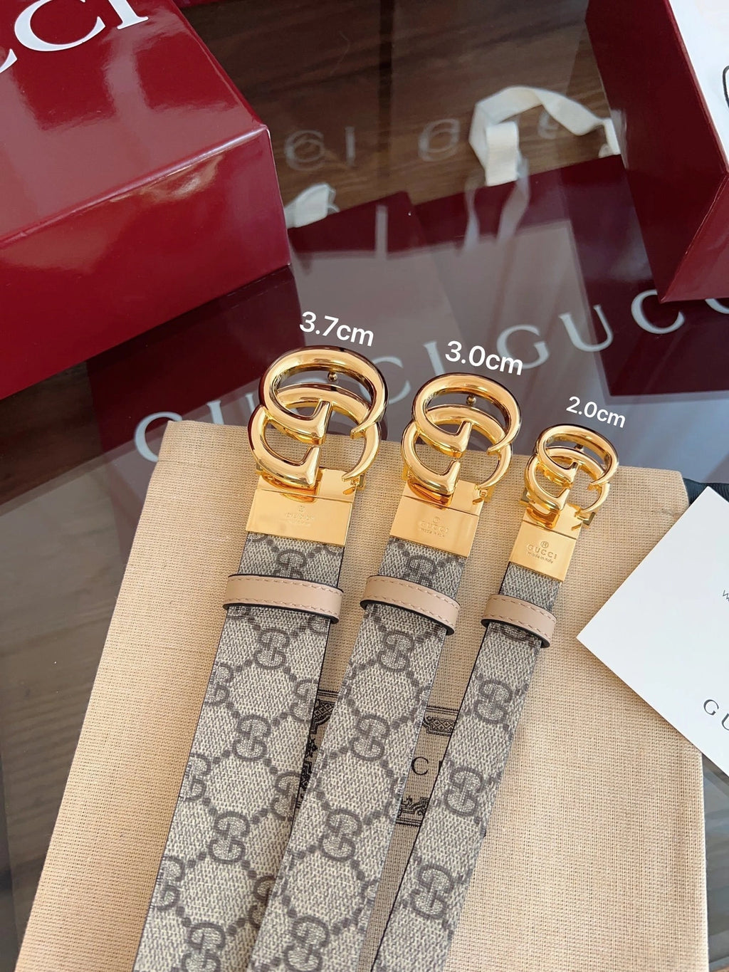 Gucci Premium Quality Belt with GG Buckle - Hình 4