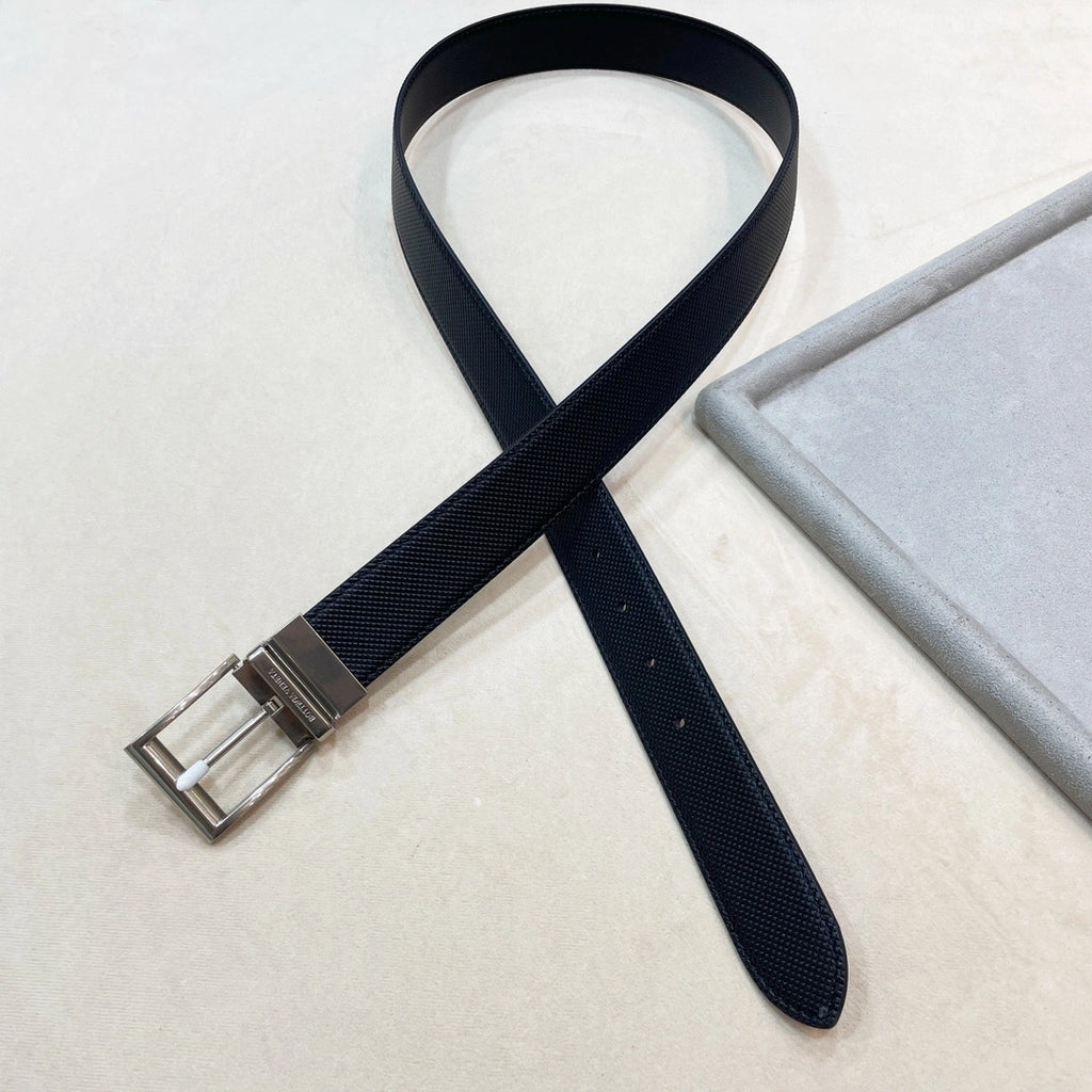 Premium Reversible Leather Belt with Textured and Smooth Sides - Hình 8