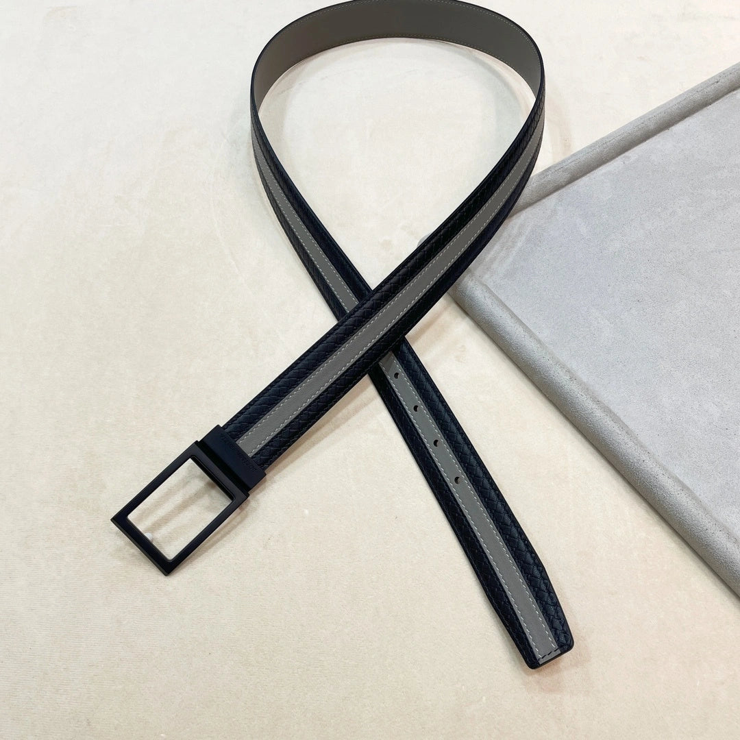 Premium braided leather belt with black buckle - Hình 8
