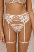 Floral Embroidered Lingerie Set sheer