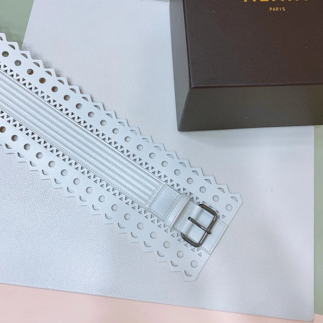 Alaïa White Corset Belt - Hình 5