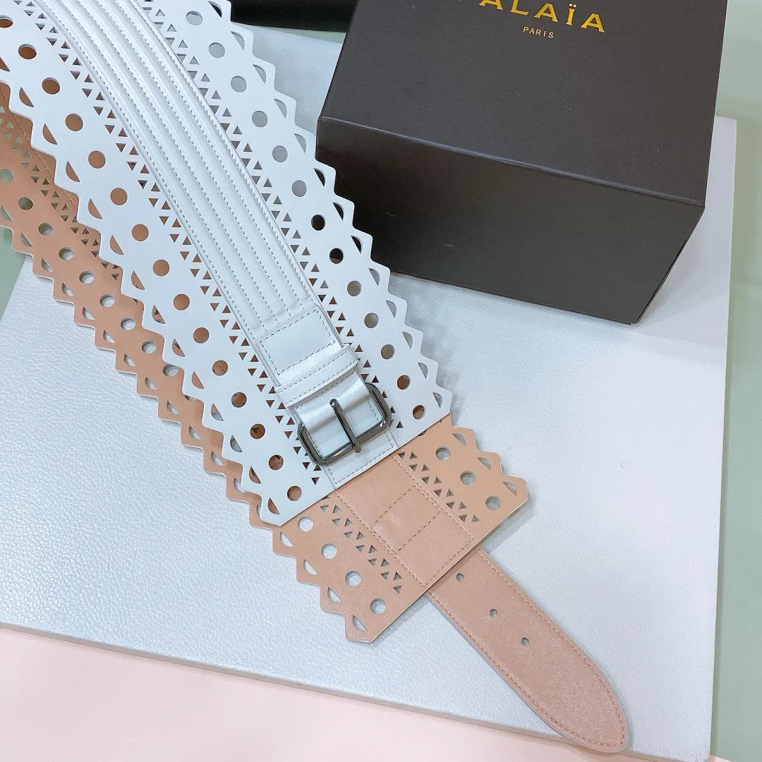 Alaïa White Corset Belt - Hình 2