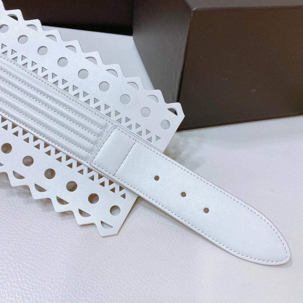 Alaïa White Corset Belt - Hình 3