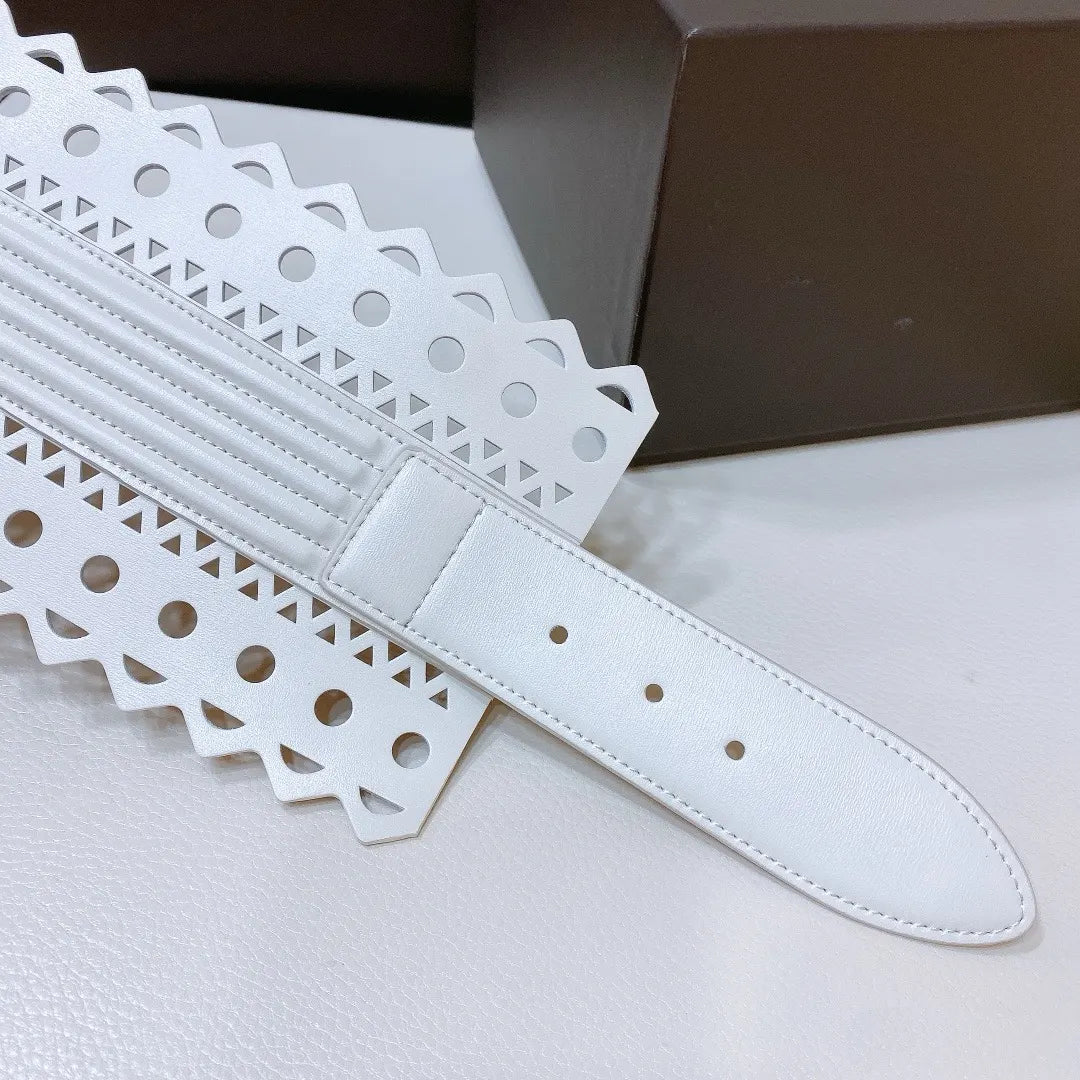 Alaïa White Corset Belt - Hình 3