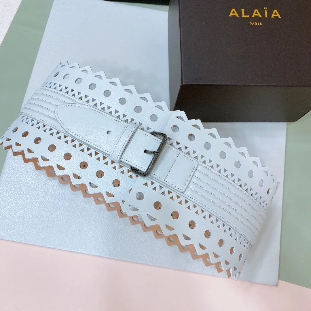 Alaïa White Corset Belt