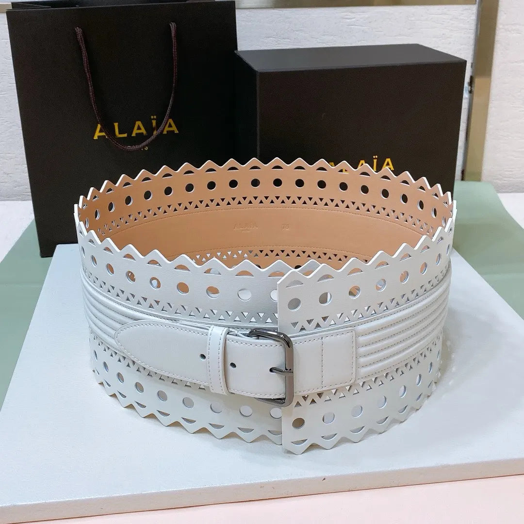Alaïa White Corset Belt - Hình 6