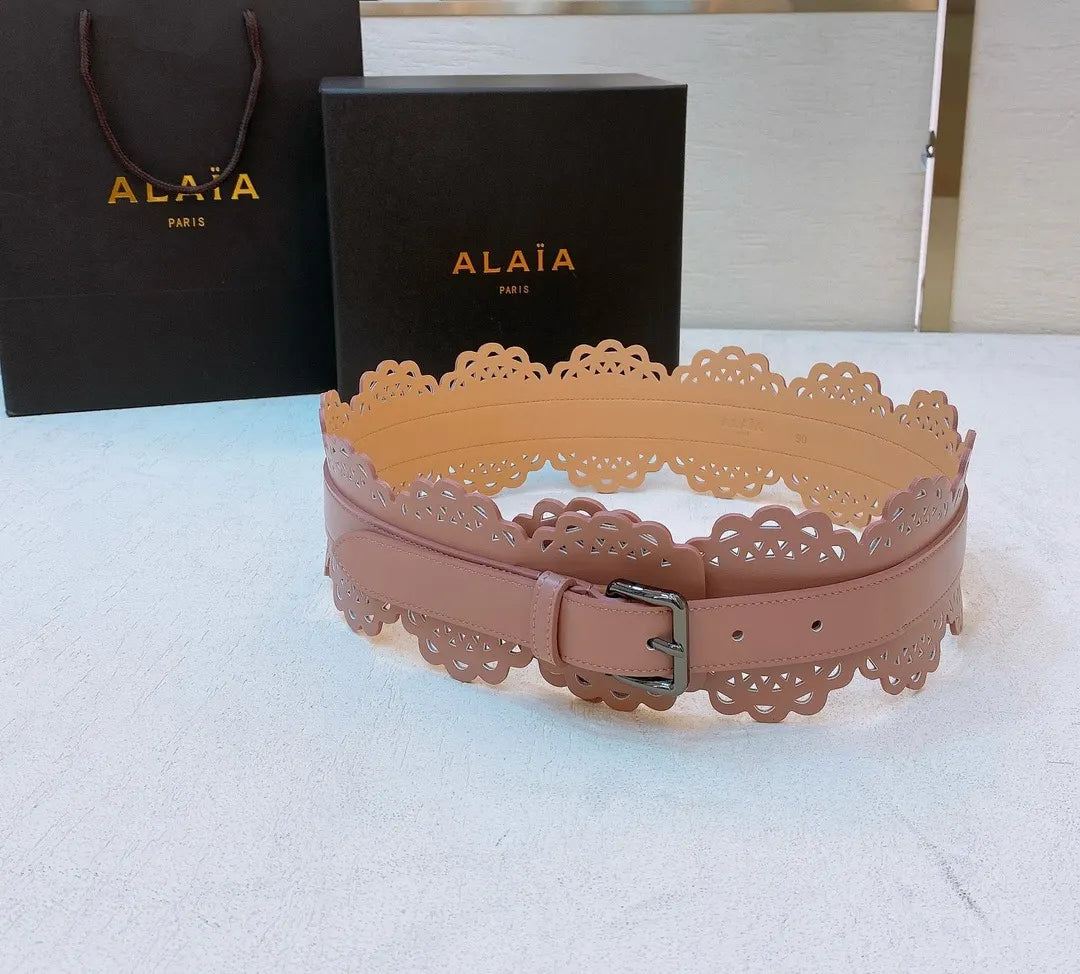 Alaïa Pink Scalloped Belt