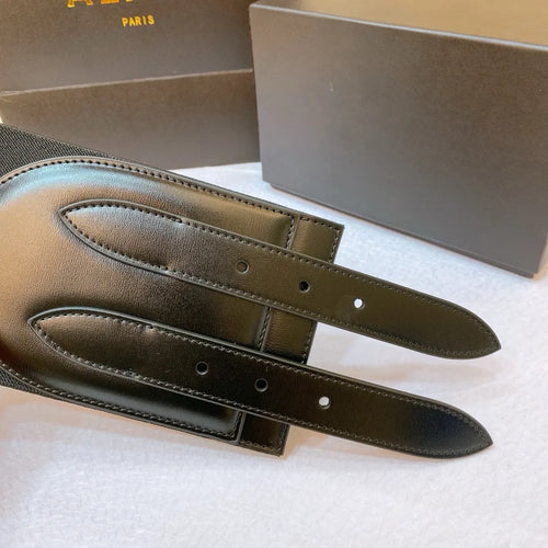 Alaïa Black Leather Corset Belt