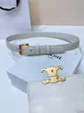 Celine White Leather Belt