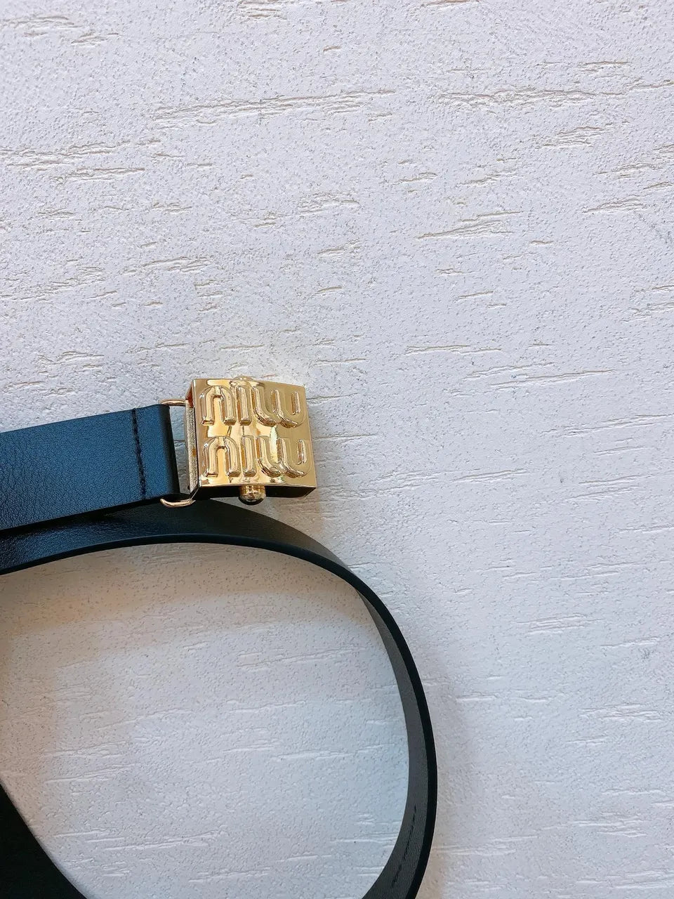 iconic Miu Miu Black Leather Belt - Hình 4