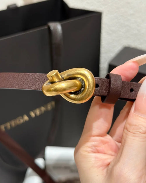 Bottega Veneta Brown Knot Bag - Hình 2