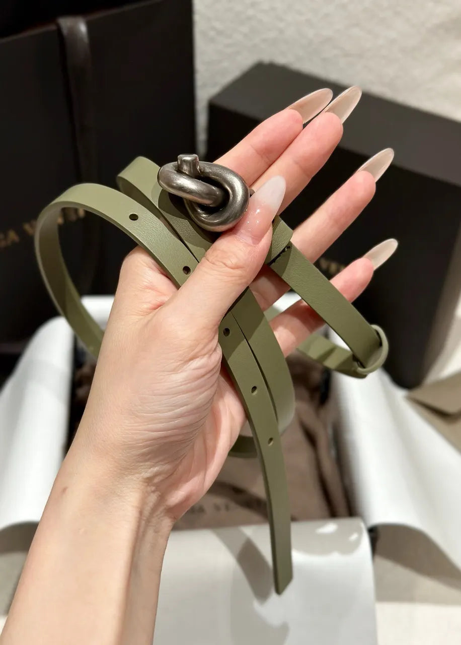 Bottega Veneta Pistachio Belt - Hình 6