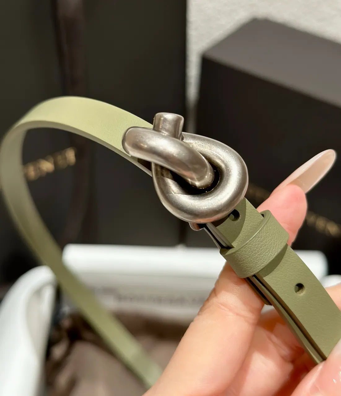 Bottega Veneta Pistachio Belt