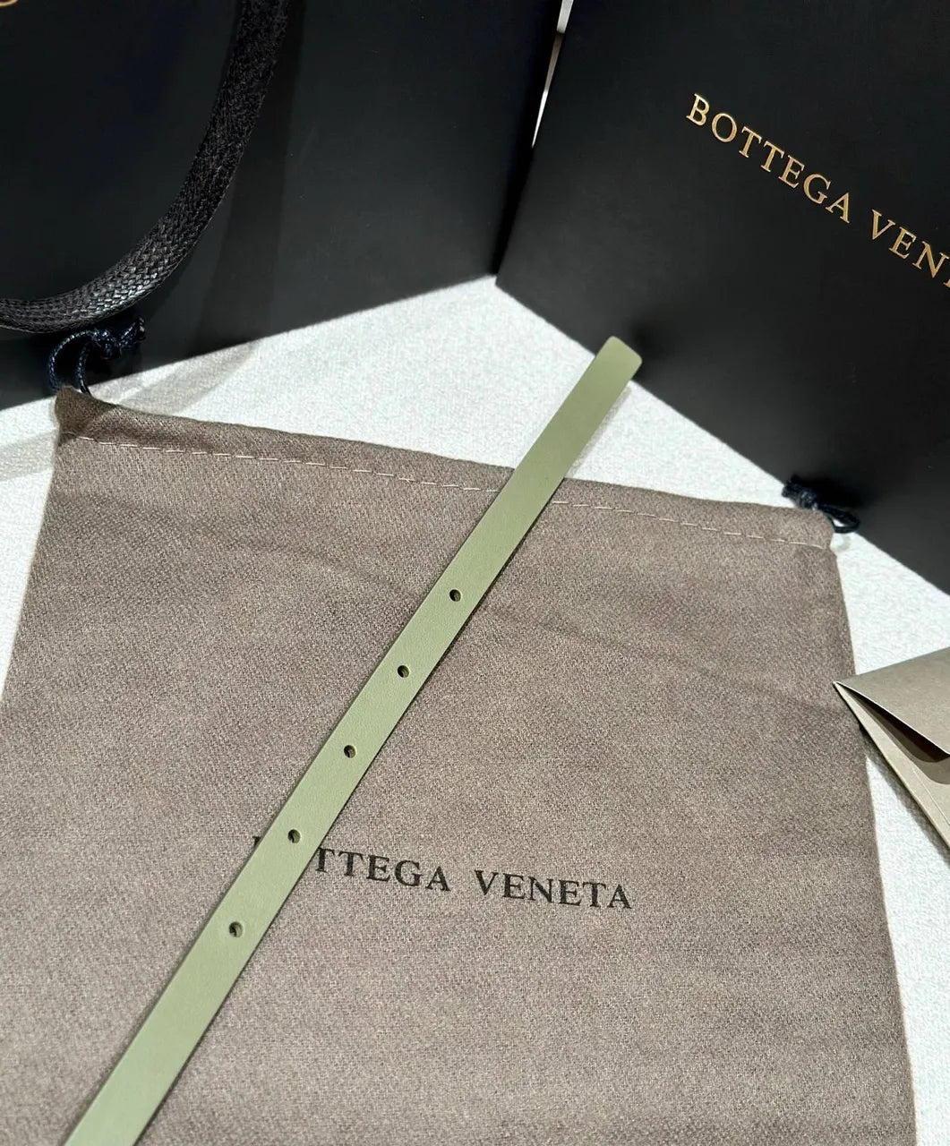 Bottega Veneta Pistachio Belt - Hình 4