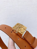 Miu Miu Caramel Leather Belt