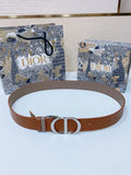 Dior Caramel Leather Belt