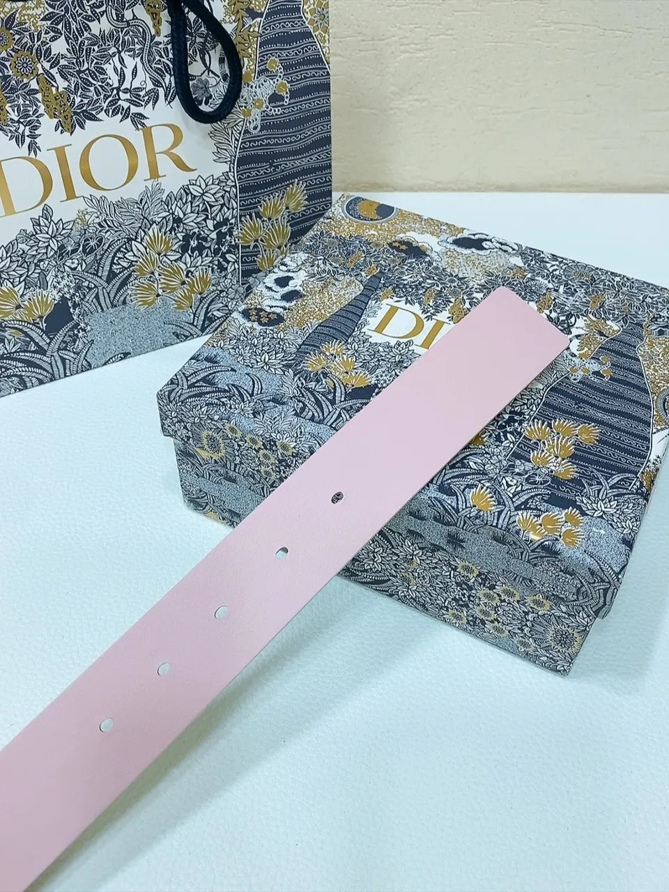Dior Pink Leather Belt - Hình 2