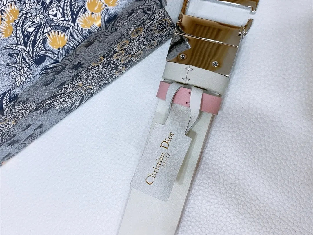 Dior Pink Leather Belt - Hình 3