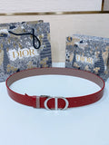 Dior Red Leather Belt