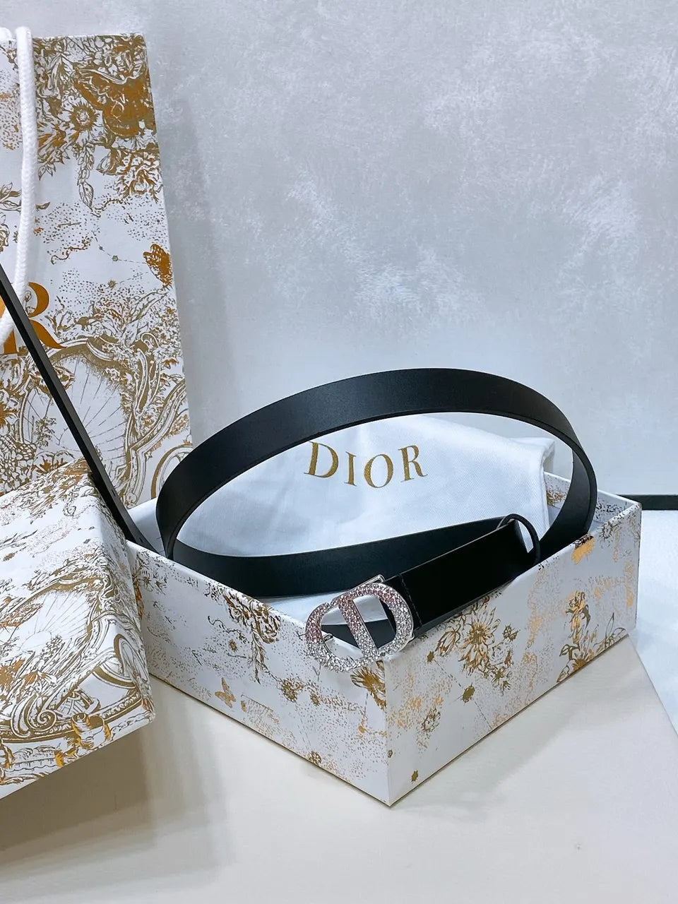 Dior Black Crystal Belt