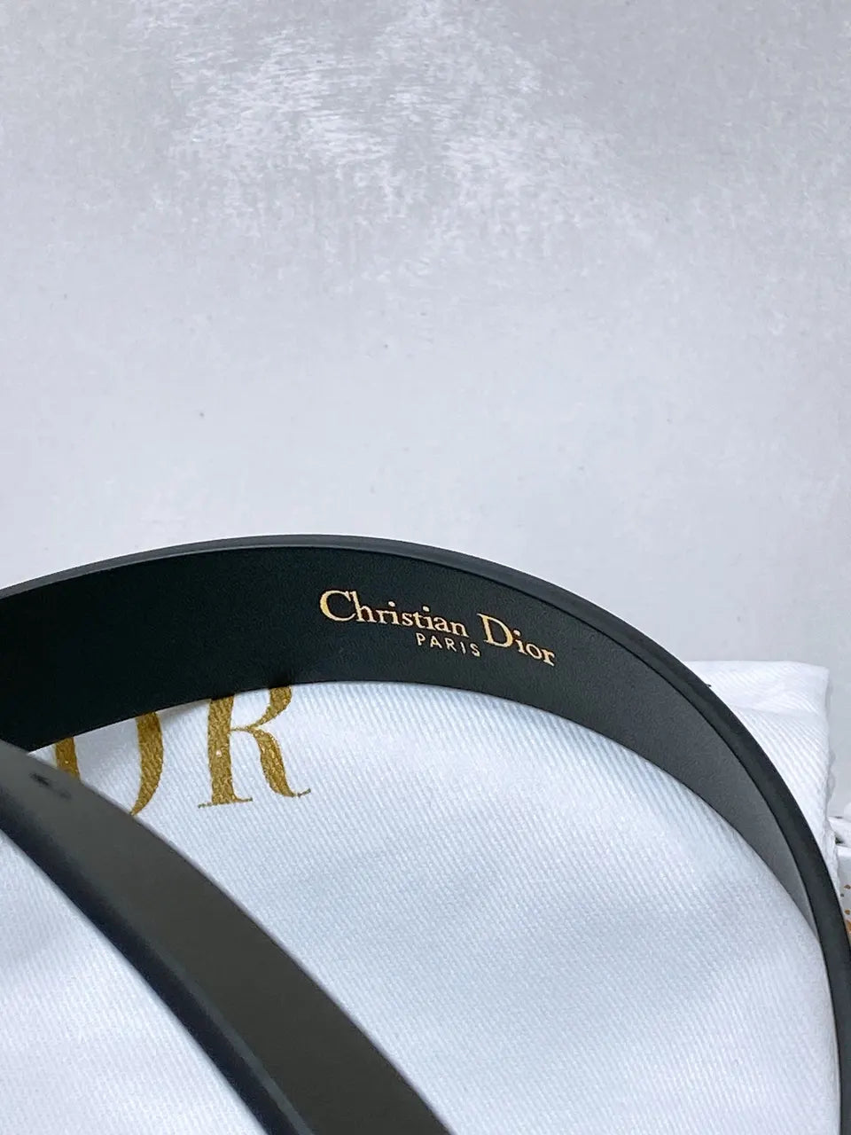Dior Black Crystal Belt - Hình 3