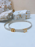 Dior Beige Leather Belt