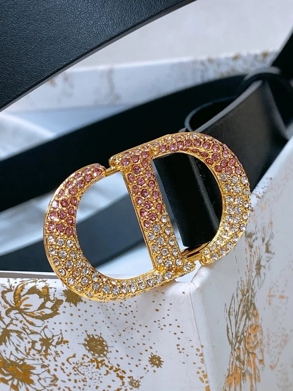 Dior Black Leather Belt - Hình 4