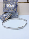 Dior Ivory Leather Belt