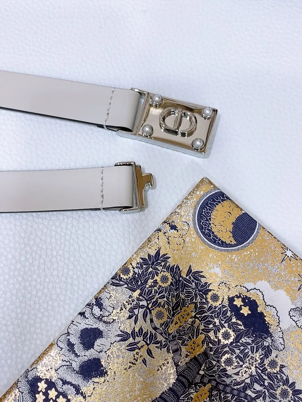Dior Ivory Leather Belt - Hình 4
