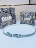 Dior Blue Leather Belt