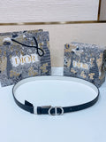 Dior Black Leather Belt