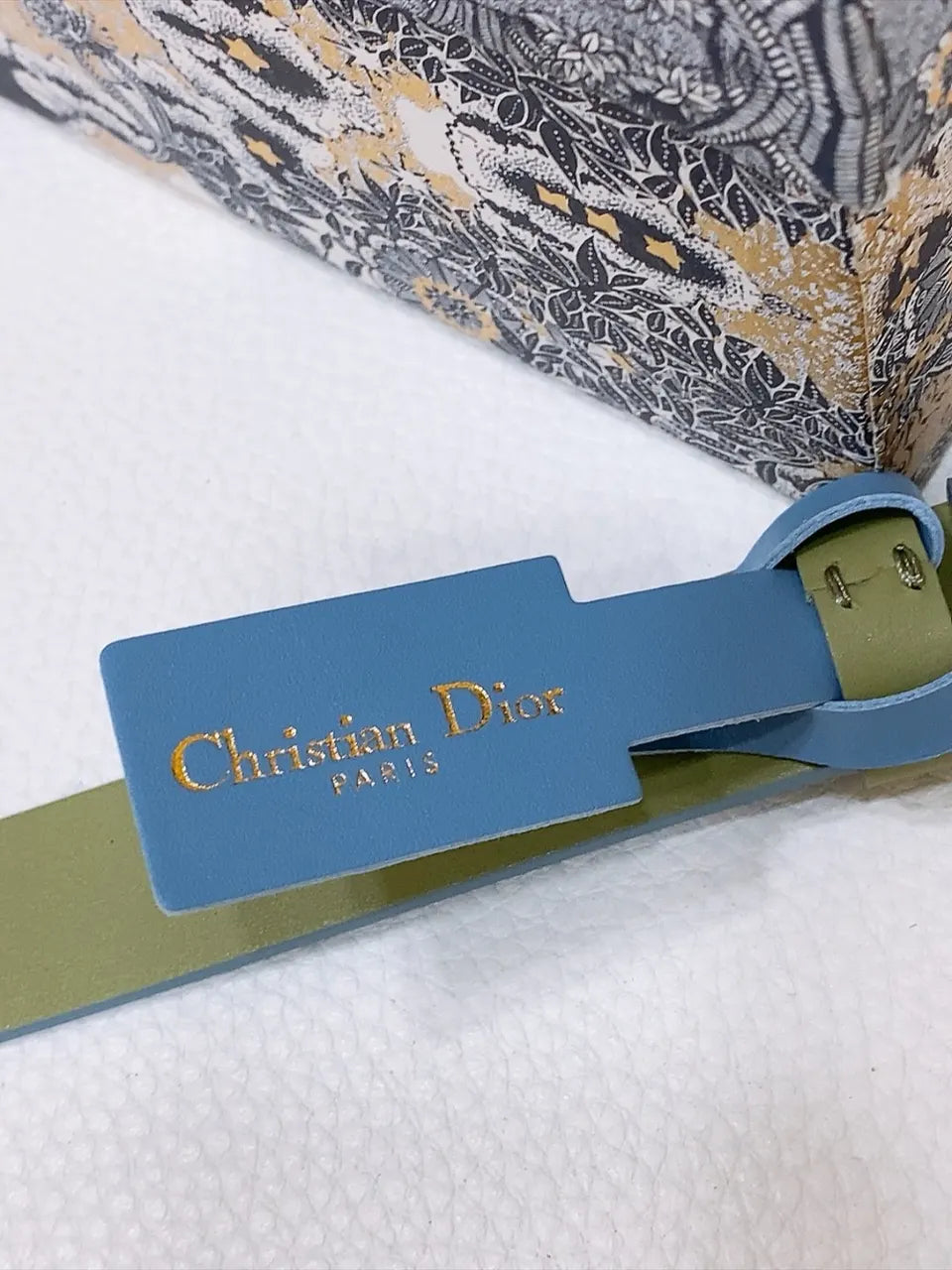 Dior Blue Leather Belt - Hình 4