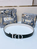 Dior Black Leather Belt