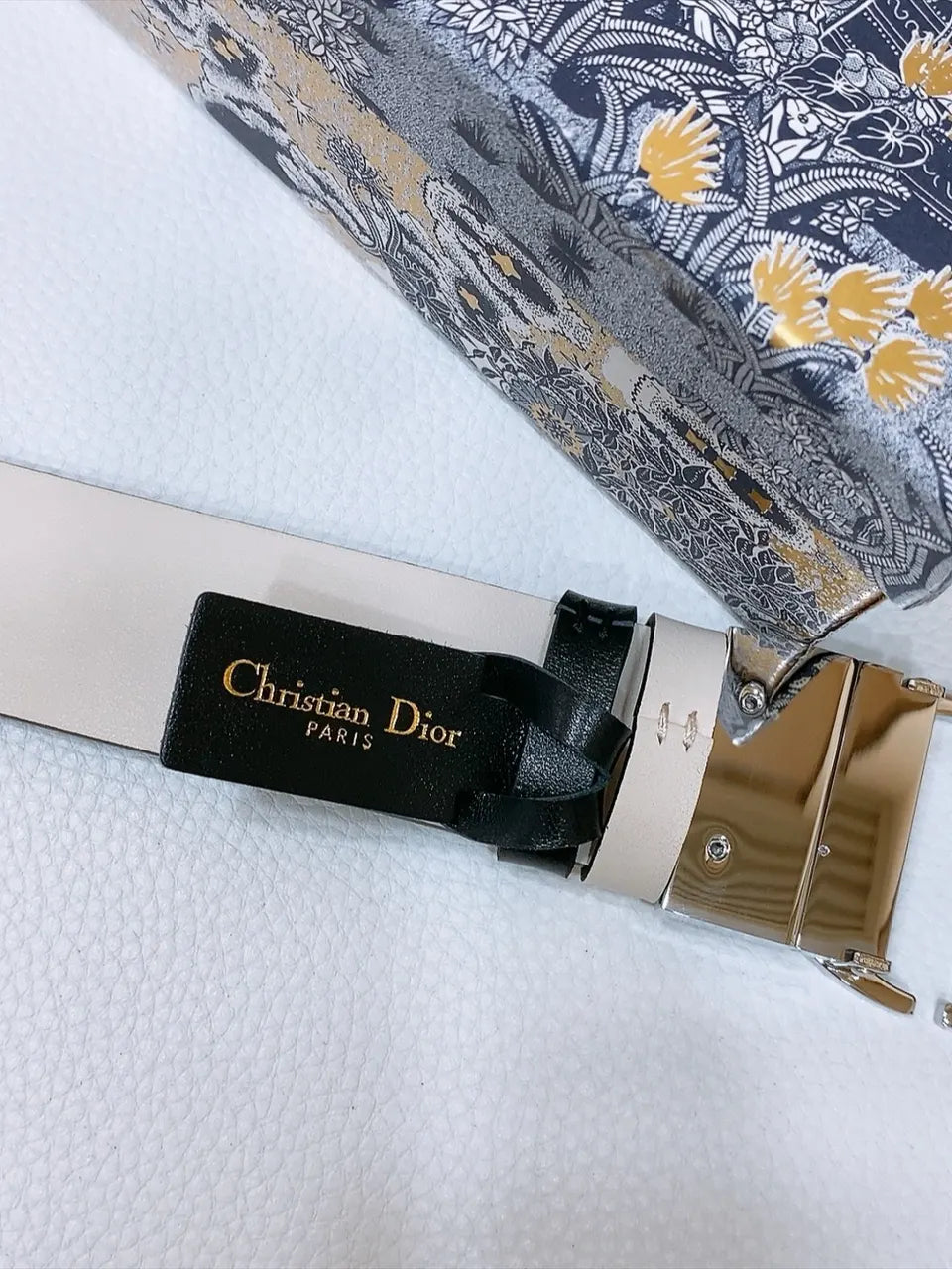 Dior Black Leather Belt - Hình 4