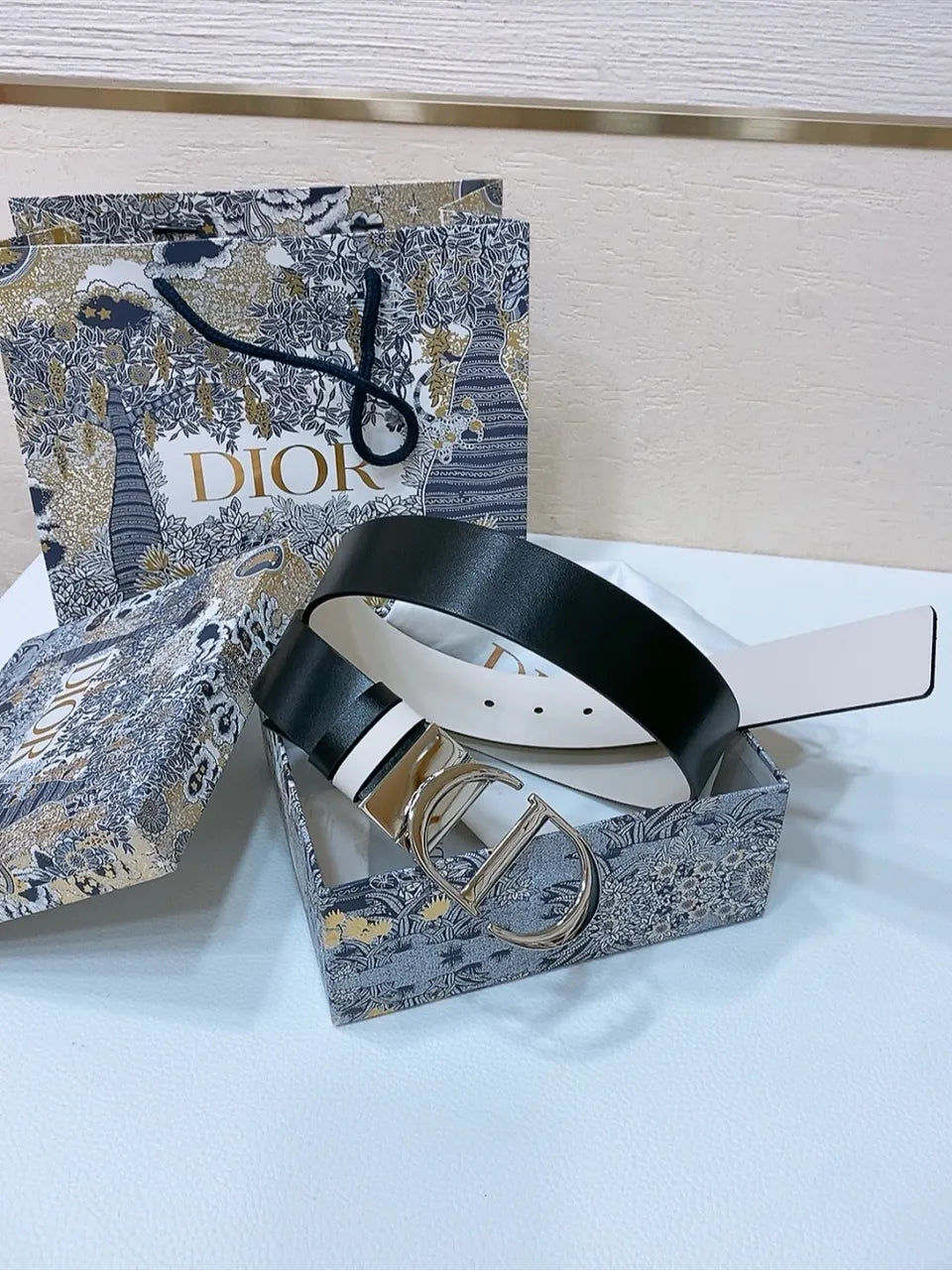 Dior Black Leather Belt - Hình 6