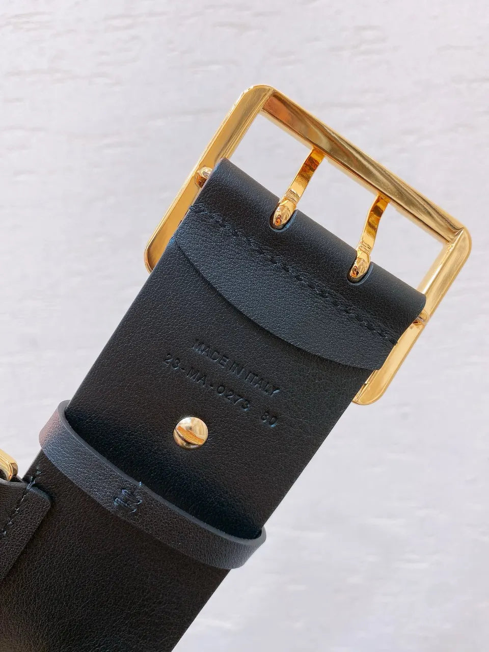 Dior Black Leather Belt - Hình 4