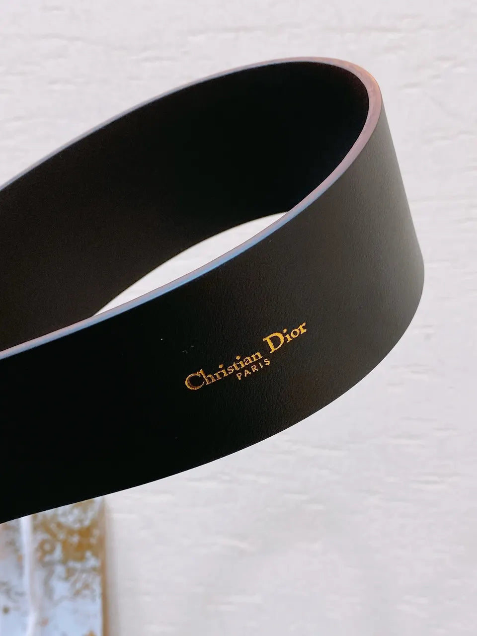 Dior Black Leather Belt - Hình 3