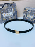 Dior Black Leather Belt