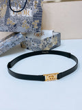Dior Black Leather Belt