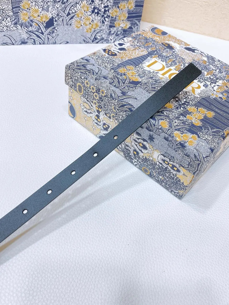 Dior Black Leather Belt - Hình 6